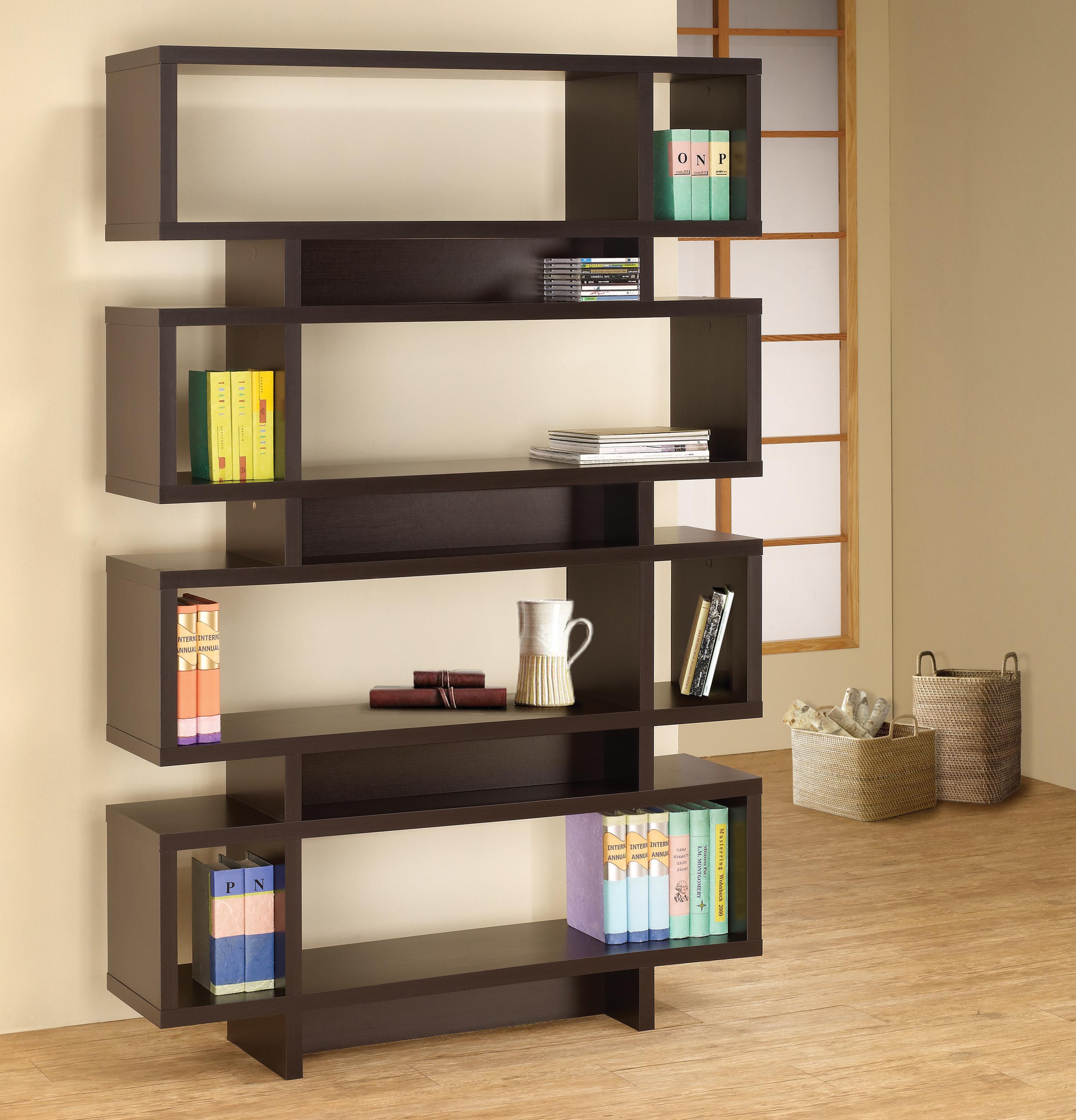 Coaster furniture 800279 corner bookshelf in dark store cappuccino finish